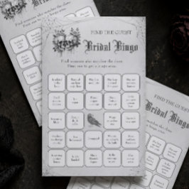 Dödskalle Halloween Hitta gäst Bröllopsbingo spel