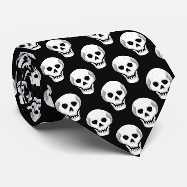 Dödskalle Halloween-mönster Slips (Rullad)