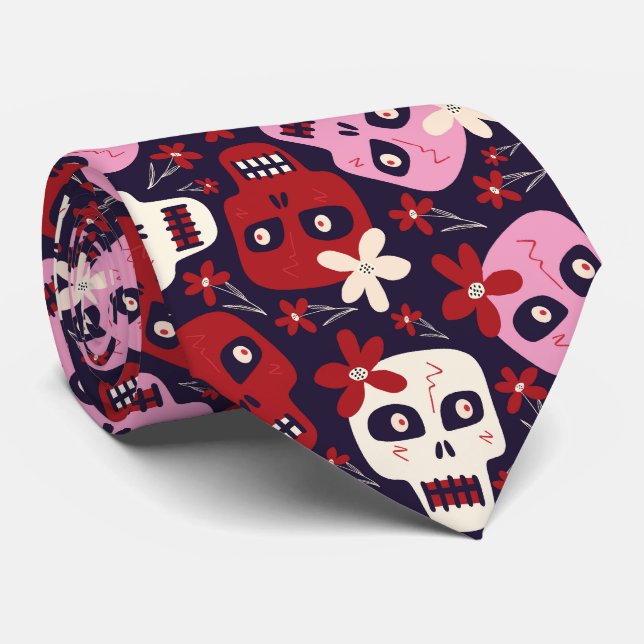 Dödskalle Halloween Slips (Rullad)