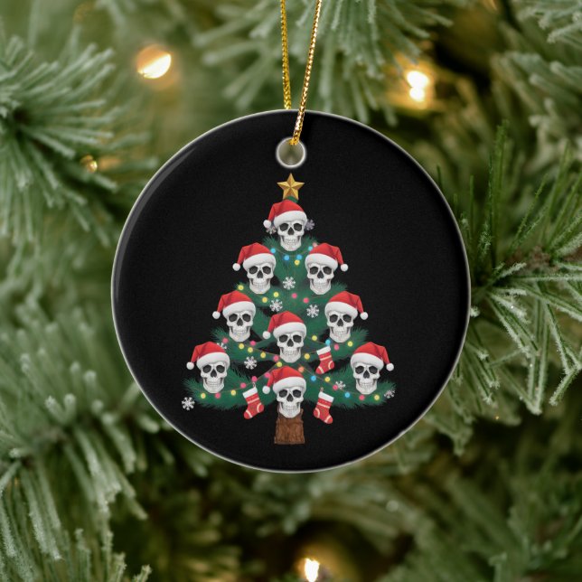 Dödskalle julgran Pajama Cool skelett Santa  Julgransprydnad Keramik (Träd)