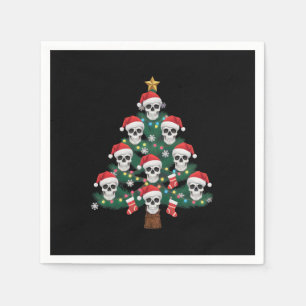 Dödskalle julgran Pajama Cool skelett Santa Pappersservett