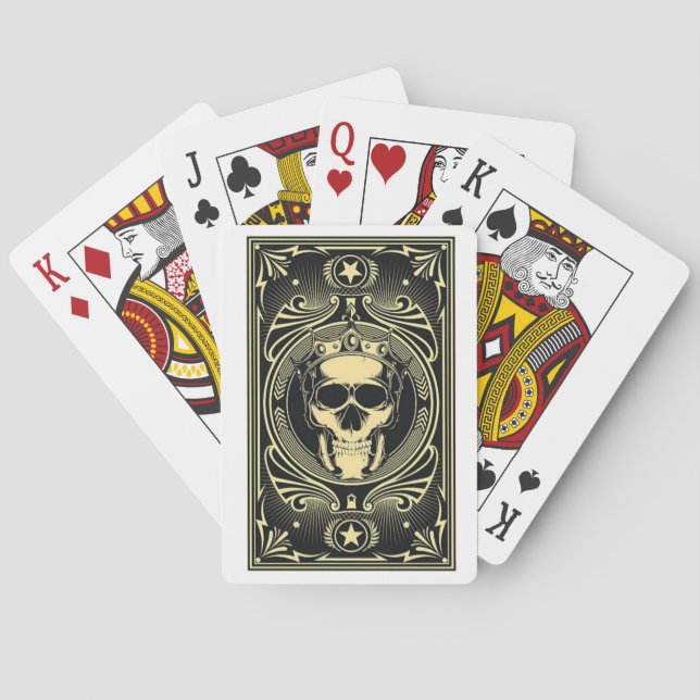 Dödskalle Kung Casinokort (Baksidan)