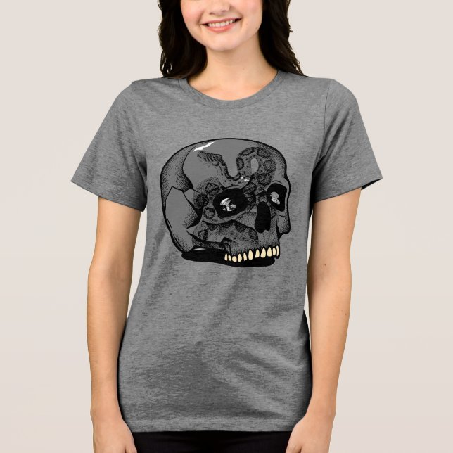 Dödskalle Kvinnors T-Shirt (Framsida)