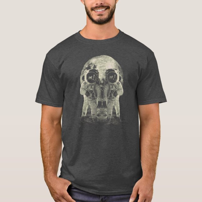Dödskalle Mån T Shirt (Framsida)