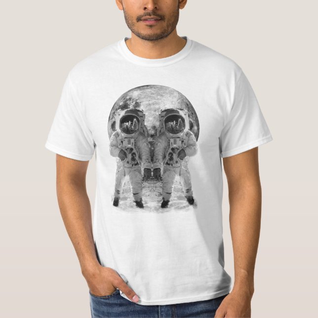 Dödskalle Mån T Shirt (Framsida)