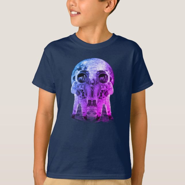 Dödskalle Mån T Shirt (Framsida)