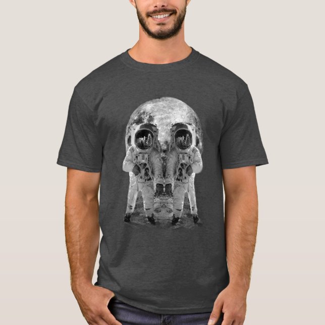 Dödskalle Mån T Shirt (Framsida)