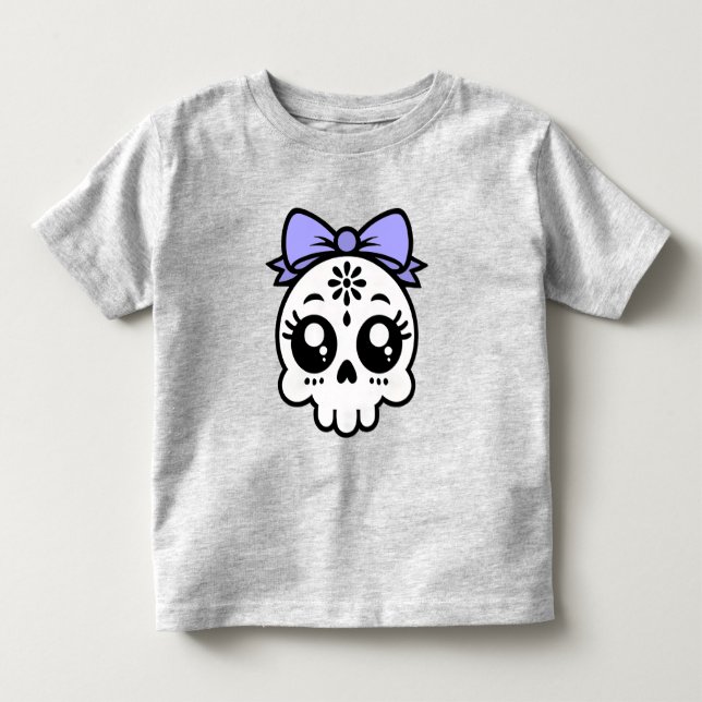 Dödskalle med båge  t shirt (Framsida)