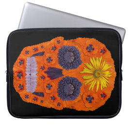 Dödskalle med blommor 1 laptop fodral