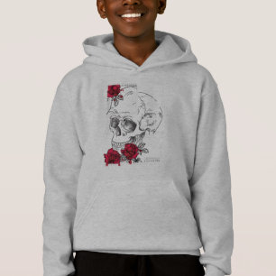 Dödskalle med blommor - Urban japansk stil design T Shirt