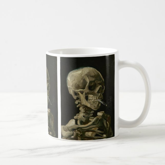 Dödskalle med brinnande cigarett, Van Gogh Kaffemugg (Höger)