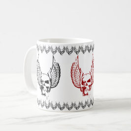 Dödskalle med eteriska vingar kaffemugg