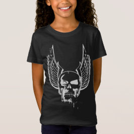 Dödskalle med eteriska vingar t shirt