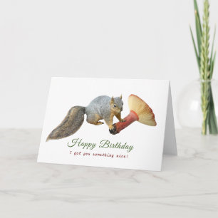 Dödskalle med Mushroom Birthday Card Kort