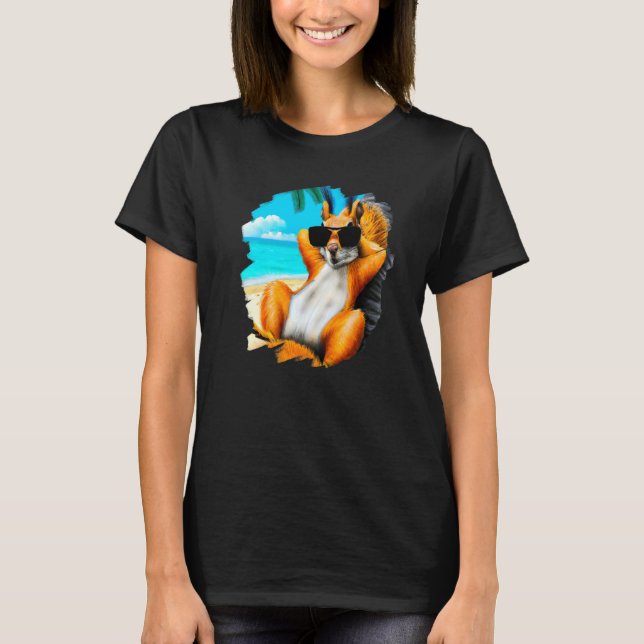 Dödskalle med solglasögon, kylbläckstråle t shirt (Framsida)