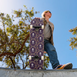 Dödskalle och ben mini skateboard bräda 18,5 cm