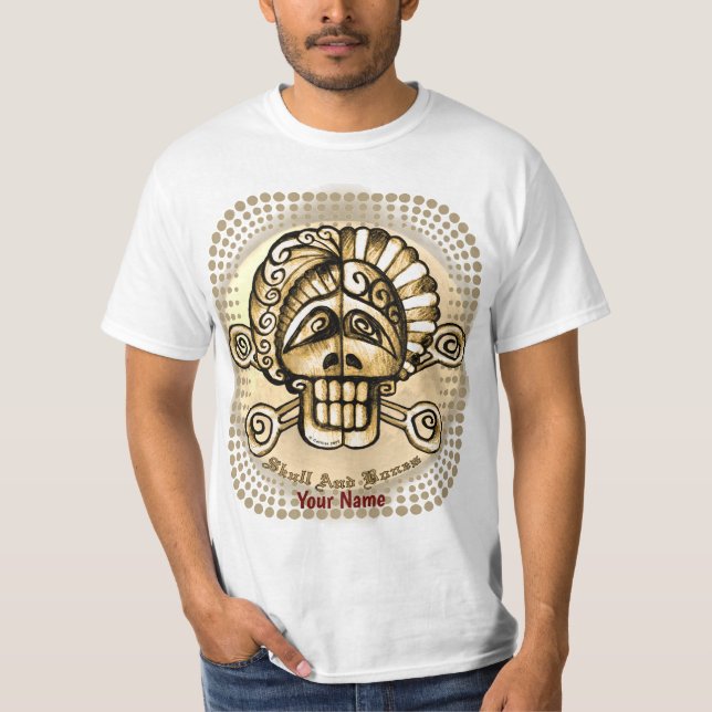 Dödskalle och ben t shirt (Framsida)