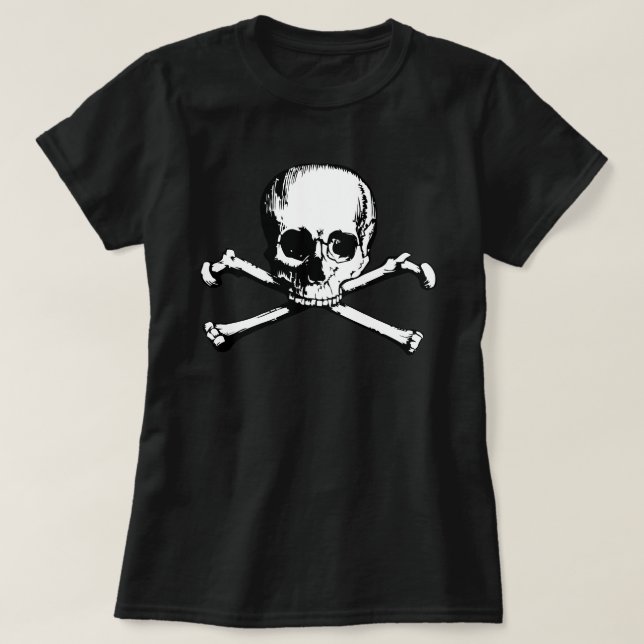 Dödskalle Och Korsben T-Shirt (Design framsida)