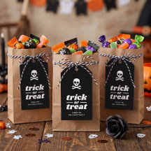 Dödskalle och korslagda ben Trick or Treat-partygå