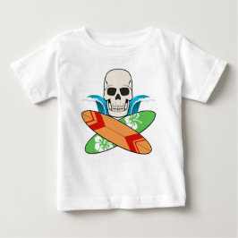 Dödskalle och Surfbrädor Jolly Roger Piratflagga T Shirt