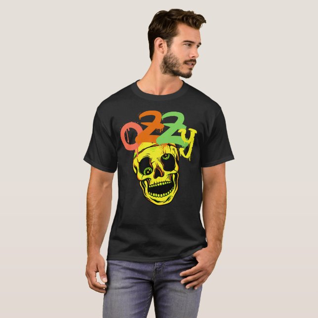 Dödskalle Ozzy Osbourne T-Shirts (Hel framsida)