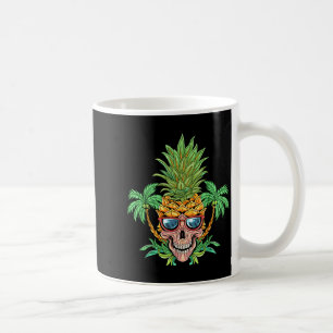 Dödskalle Pineapple Aloha Stränder Hawaiianska Blo Kaffemugg