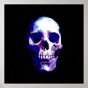 Dödskalle Pop Art Print Affisch - Dödskallar Affis