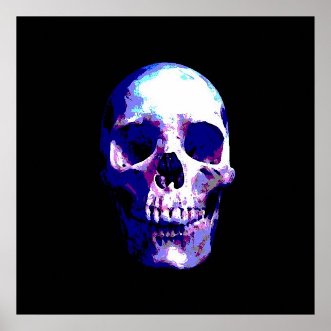 Dödskalle Pop Art Print Affisch - Dödskallar Affis (Framsidan)