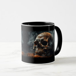 Dödskalle Rök Halloween-mugg Mugg