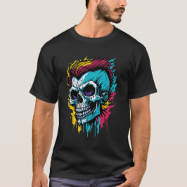 Dödskalle Rollig Kostym Graffiti Konst T Shirt