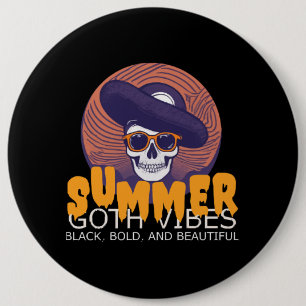 dödskalle sommarhatt knapp