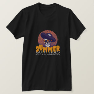 dödskalle sommarhatt t shirt