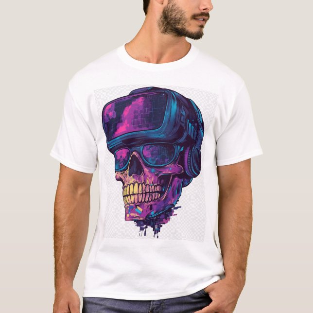 Dödskalle Spelläge T Shirt (Framsida)