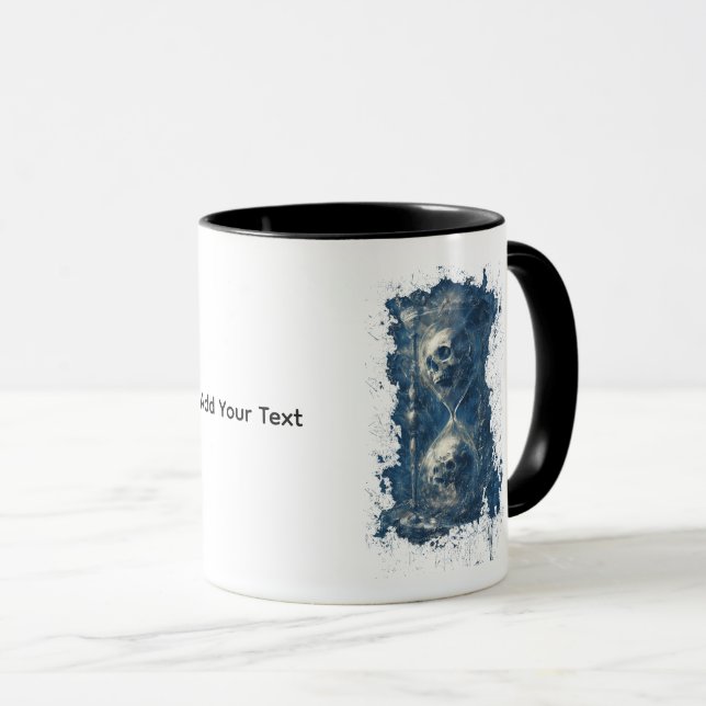 Dödskalle Timeglas Gotisk Mörk Konst Kopp (Framsida höger)