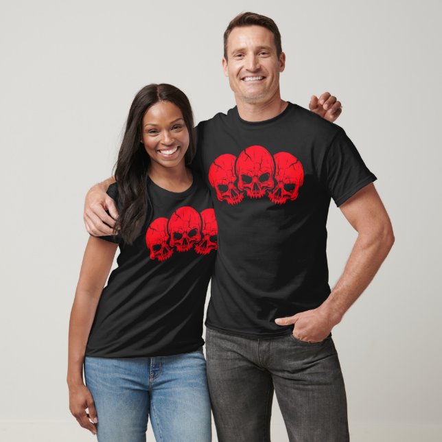 Dödskalle Trio T Shirt (Unisex)