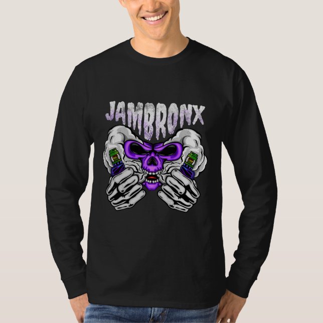 dödskalle vape rök t shirt (Framsida)
