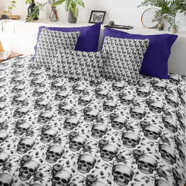 Dödskalle Vintage Boho Makaber Memento Mori Dekora Kudde