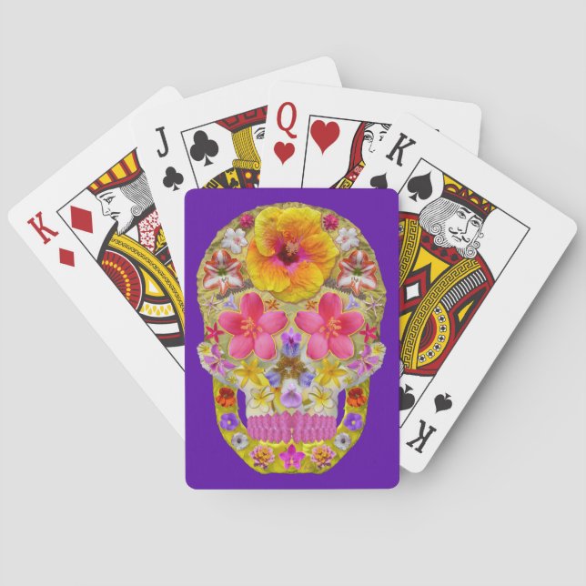 Dödskalleblomma 4 - Tropisk Spel Kort (Baksidan)