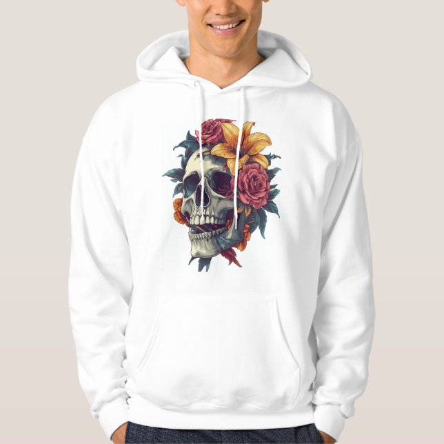 Dödskalleblomning Hoodie (Framsida)