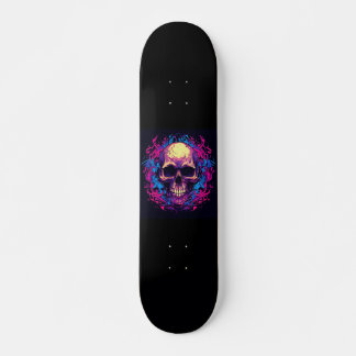 Dödskalleflamma Mini Skateboard Bräda 18,5 Cm