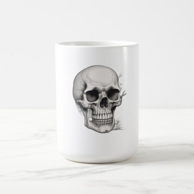 Dödskalleillustration Kaffemugg (Center)