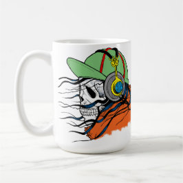 Dödskallemugg, Hörlurar, Hoodie, tunn hår, Hatt Kaffemugg