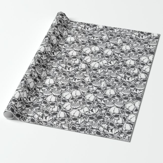 Dödskallepresentpapper Presentpapper (Utrullad)