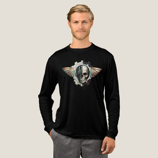 Dödskallevingeemblem T Shirt (Hel framsida)