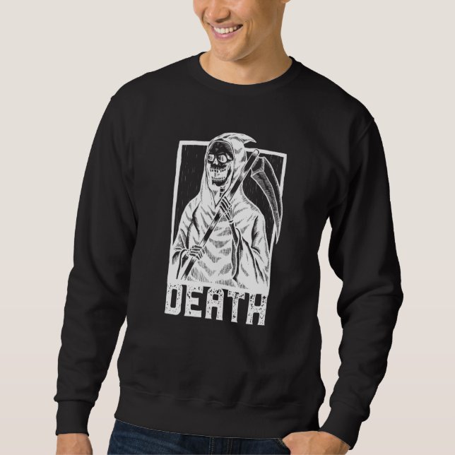 Dödskördaren Lie Satan Lång Ärmad Tröja (Framsida)