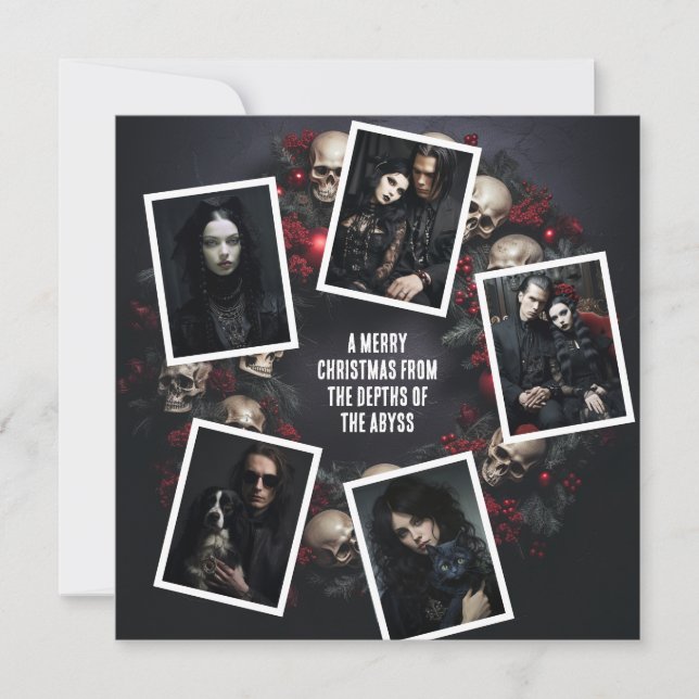 Dödskransfoton Goth jul Anpassad text Julkort (Framsida)