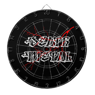 Dödsmärke metall darttavla