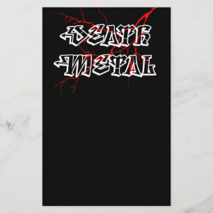 Dödsmärke metall flygblad