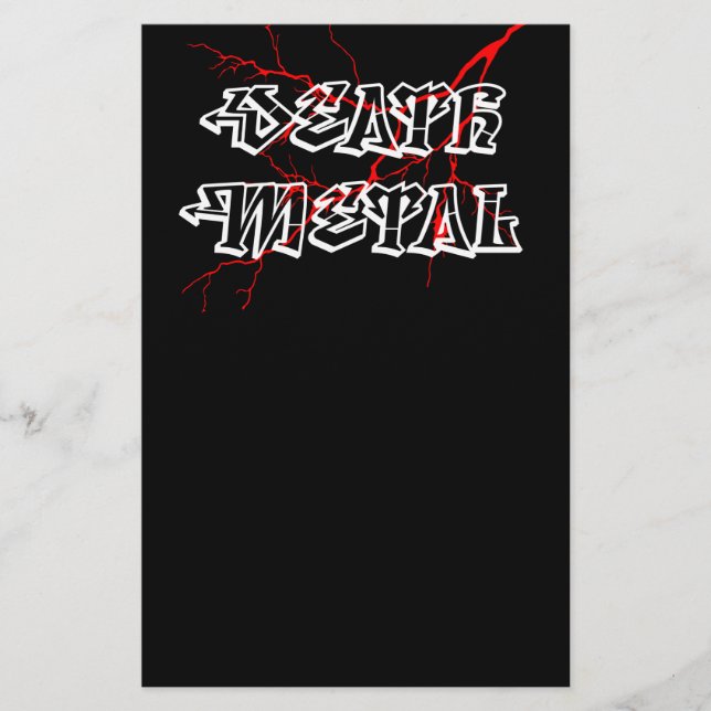 Dödsmärke metall flygblad (Framsidan)