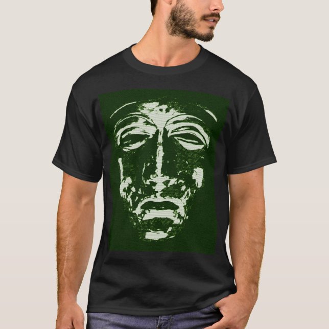 Dödsmask ( Digital Grön ) T Shirt (Framsida)